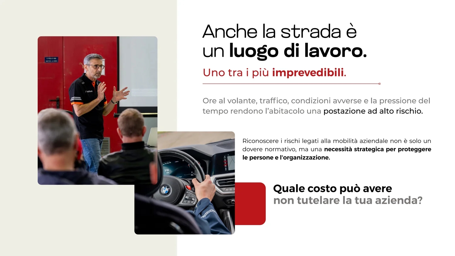 Pagina della company profile: anche la strada è un luogo di lavoro
