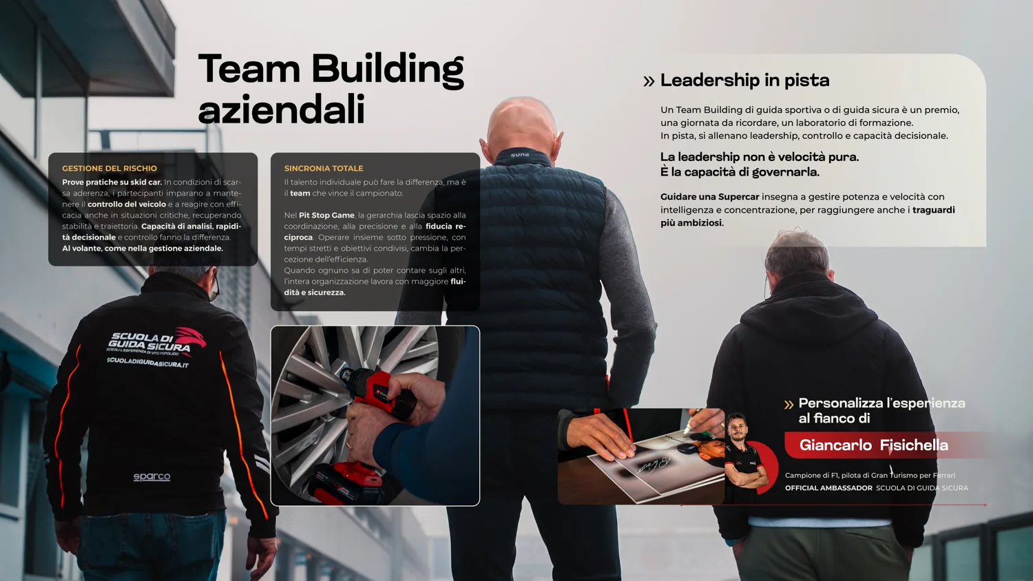 Pagina della company profile dedicata al team building aziendale