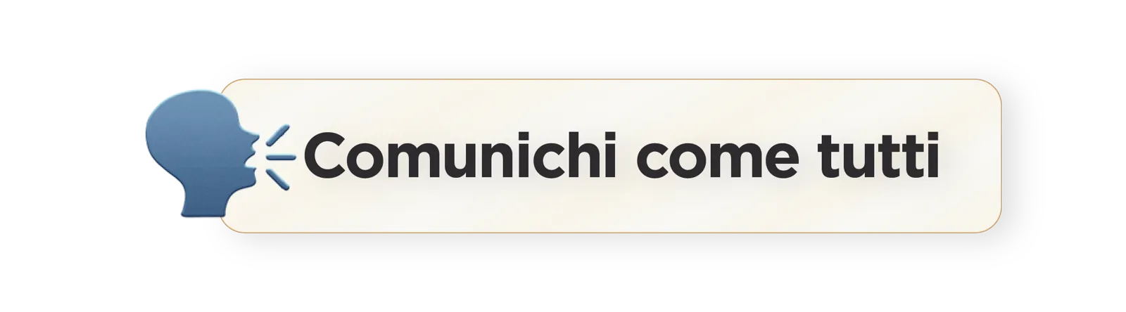 Icona e cartiglio personalizzati: Comunichi come tutti
